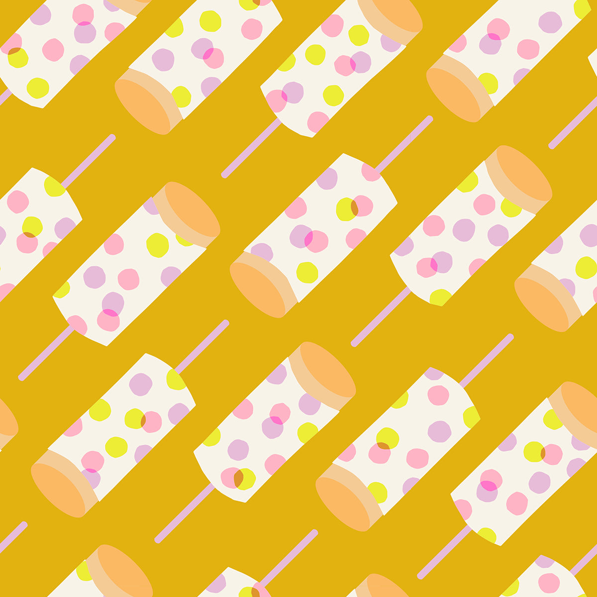 Push Pops in Goldenrod - Sugar Cone